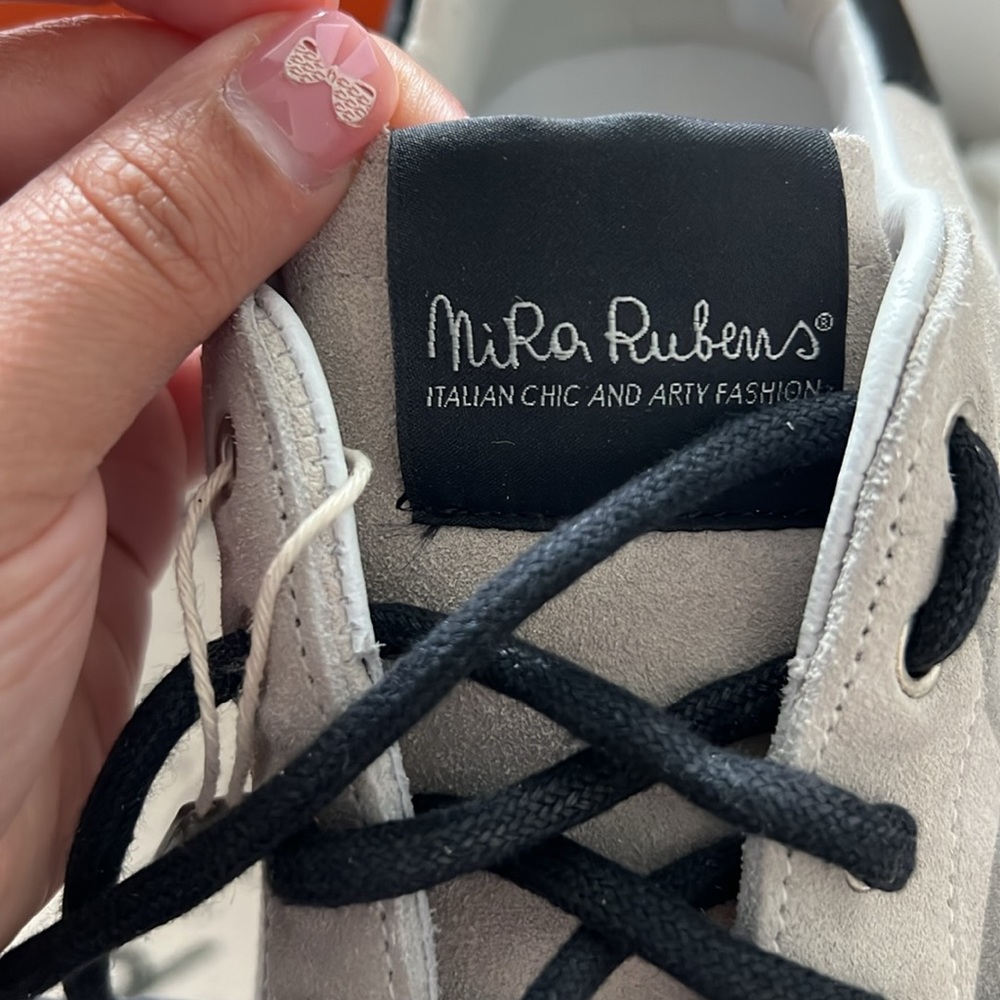 Brand New In Box• Hand Painted Suede Sneakers - Picture 3 of 3